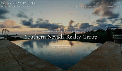 Luxury las vegas real estate homepage